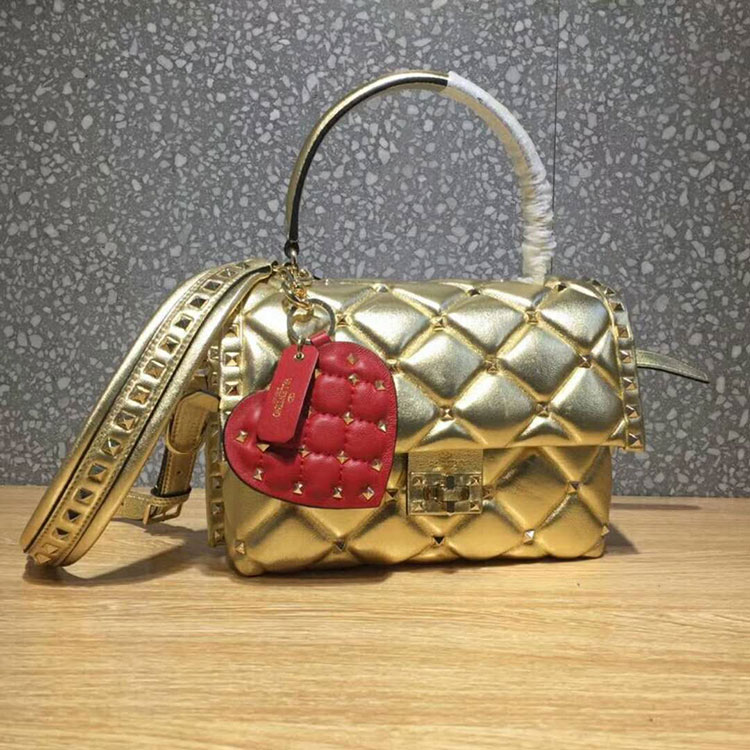 2018 VALENTINO CANDYSTUD TOP HANDLE BAG