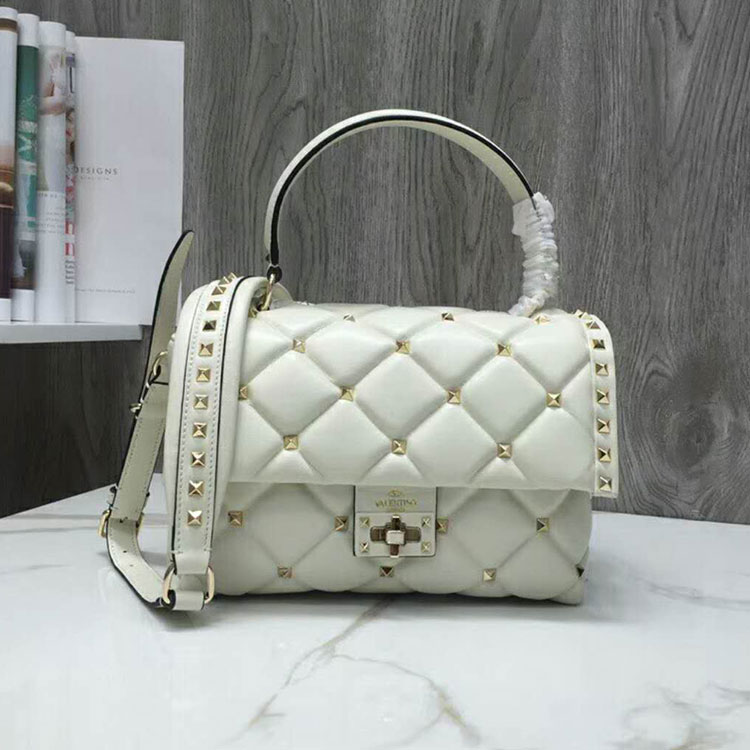 2018 VALENTINO CANDYSTUD TOP HANDLE BAG