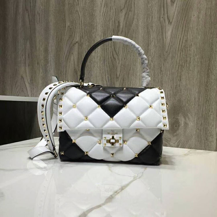 2018 VALENTINO CANDYSTUD TOP HANDLE BAG