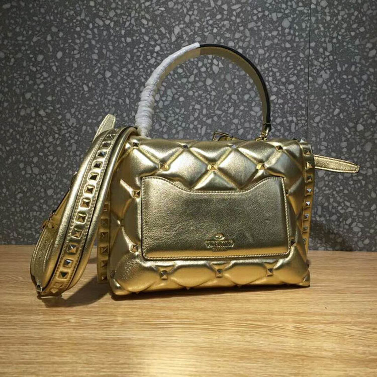 2018 VALENTINO CANDYSTUD TOP HANDLE BAG