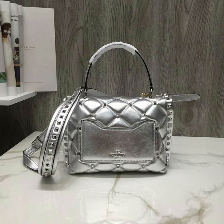 2018 VALENTINO CANDYSTUD TOP HANDLE BAG