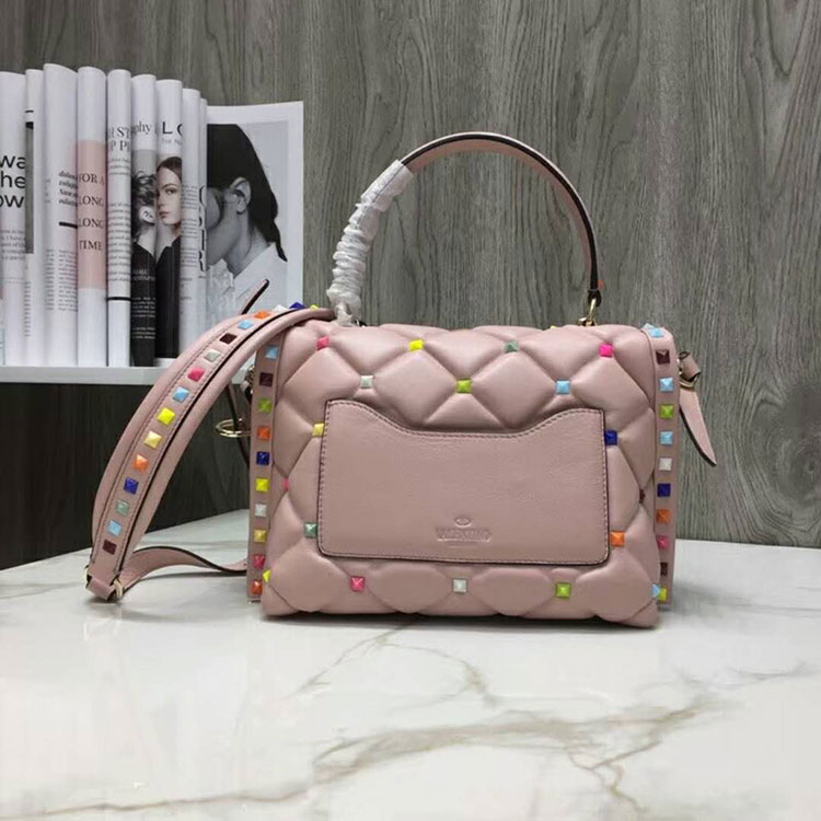 2018 VALENTINO CANDYSTUD TOP HANDLE BAG