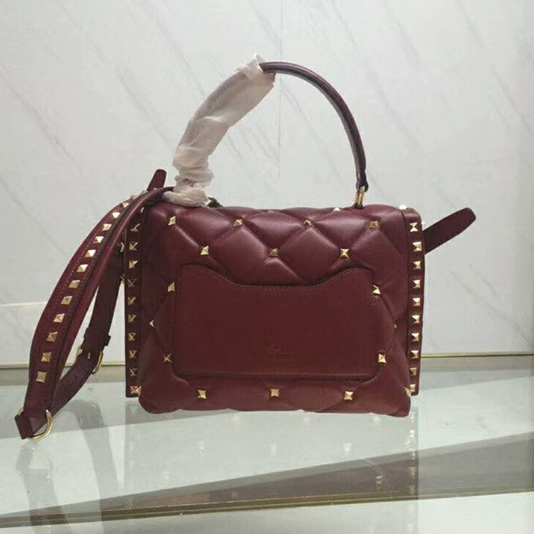 2018 VALENTINO CANDYSTUD TOP HANDLE BAG