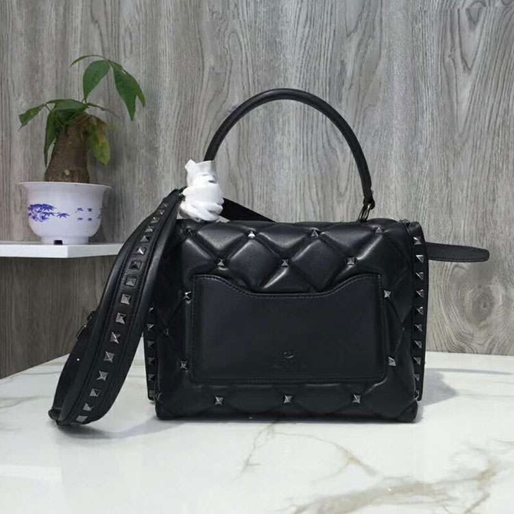 2018 VALENTINO CANDYSTUD TOP HANDLE BAG