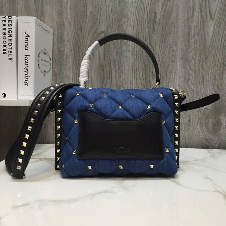 2018 VALENTINO CANDYSTUD TOP HANDLE BAG