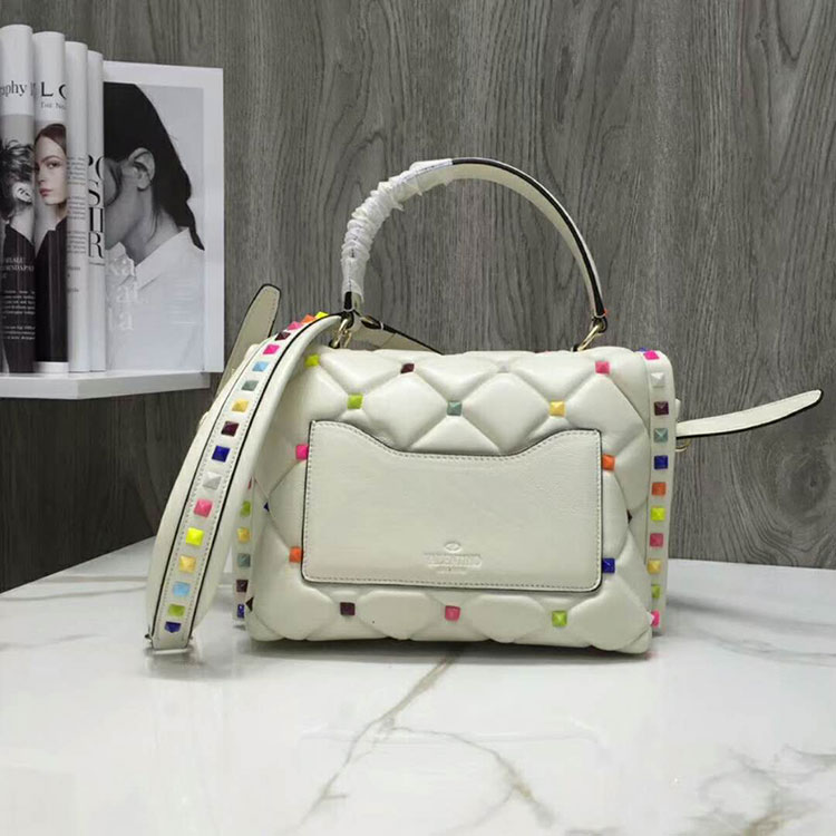 2018 VALENTINO CANDYSTUD TOP HANDLE BAG