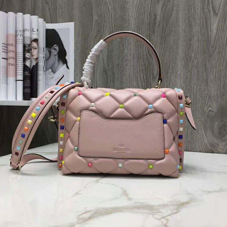 2018 VALENTINO CANDYSTUD TOP HANDLE BAG