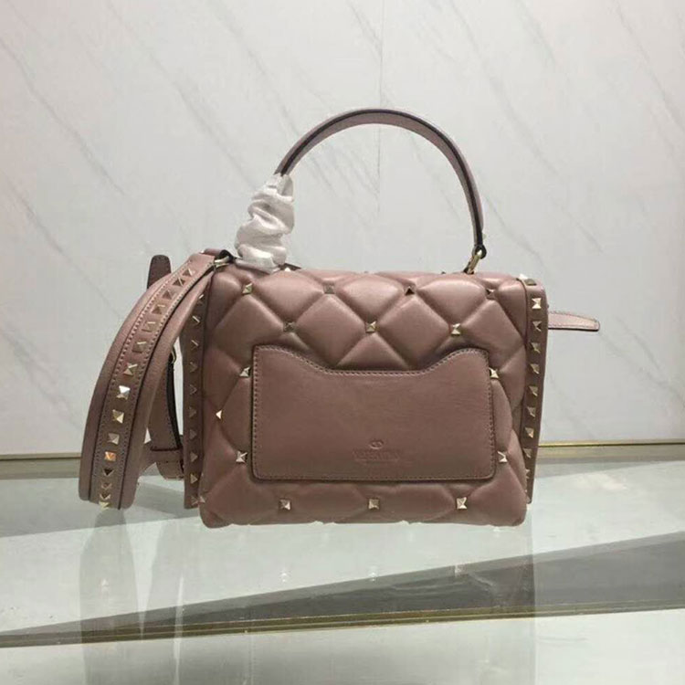 2018 VALENTINO CANDYSTUD TOP HANDLE BAG