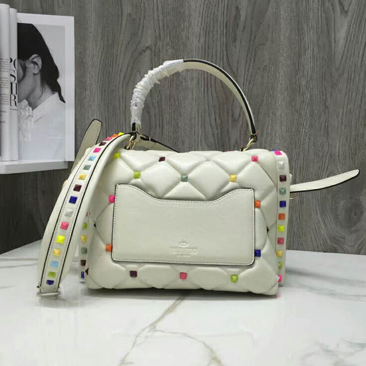 2018 VALENTINO CANDYSTUD TOP HANDLE BAG