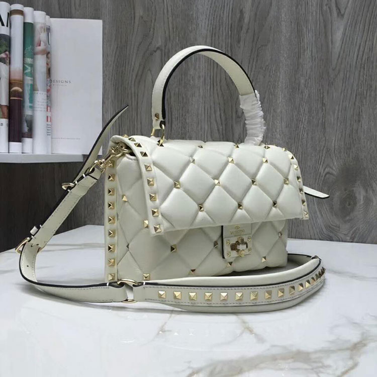 2018 VALENTINO CANDYSTUD TOP HANDLE BAG