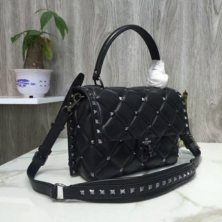 2018 VALENTINO CANDYSTUD TOP HANDLE BAG