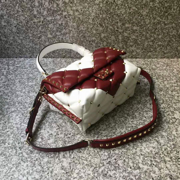 2018 VALENTINO CANDYSTUD TOP HANDLE BAG