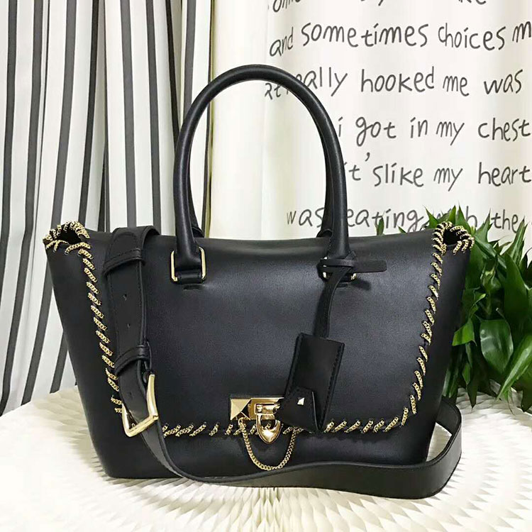 2018 VALENTINO DEMILUNE DOUBLE HANDLE BAG V2046