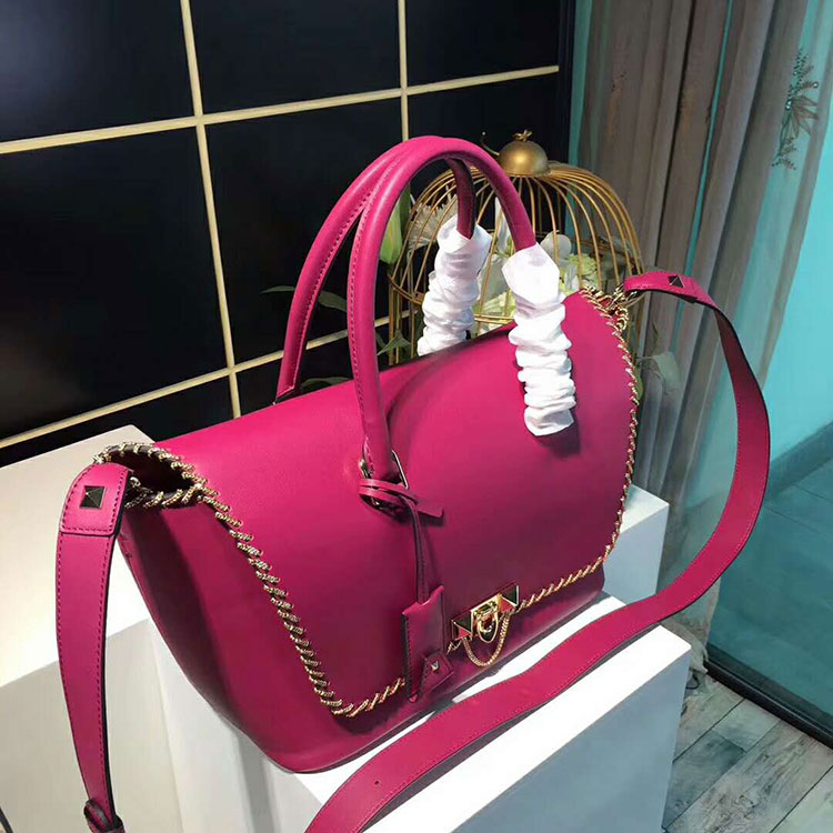 2018 VALENTINO DEMILUNE DOUBLE HANDLE BAG V2046