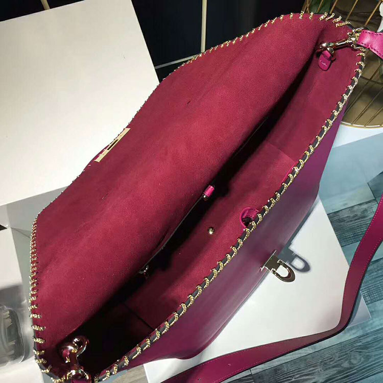 2018 VALENTINO DEMILUNE DOUBLE HANDLE BAG V2046