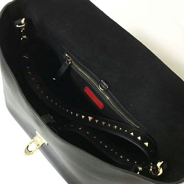 2018 VALENTINO DEMILUNE DOUBLE HANDLE BAG V2046