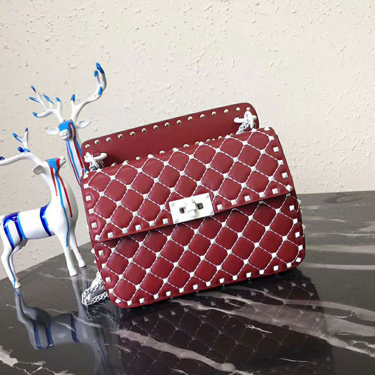 2018 VALENTINO FREE ROCKSTUD SPIKE MEDIUM CHAIN BAG