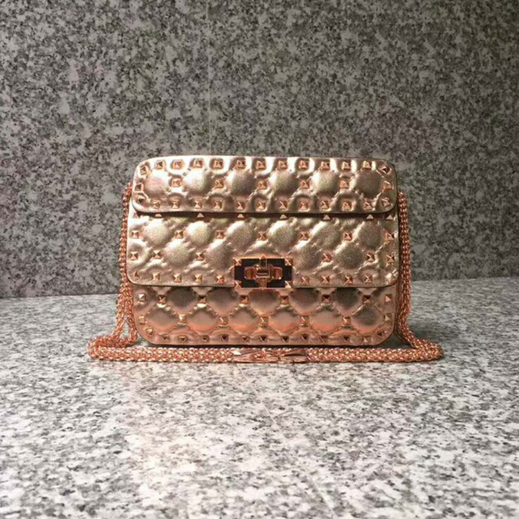 2018 VALENTINO FREE ROCKSTUD SPIKE SMALL CHAIN BAG