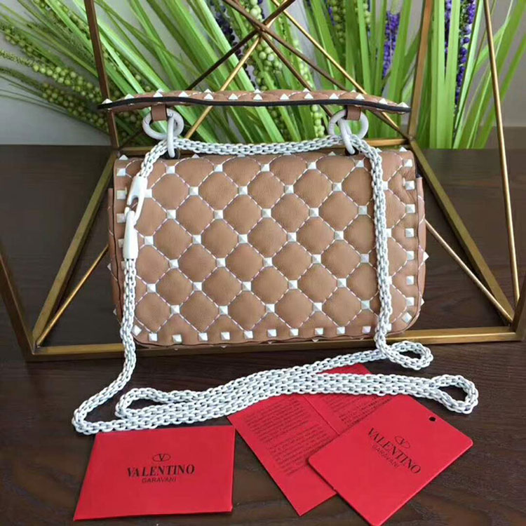 2018 VALENTINO FREE ROCKSTUD SPIKE SMALL CHAIN BAG