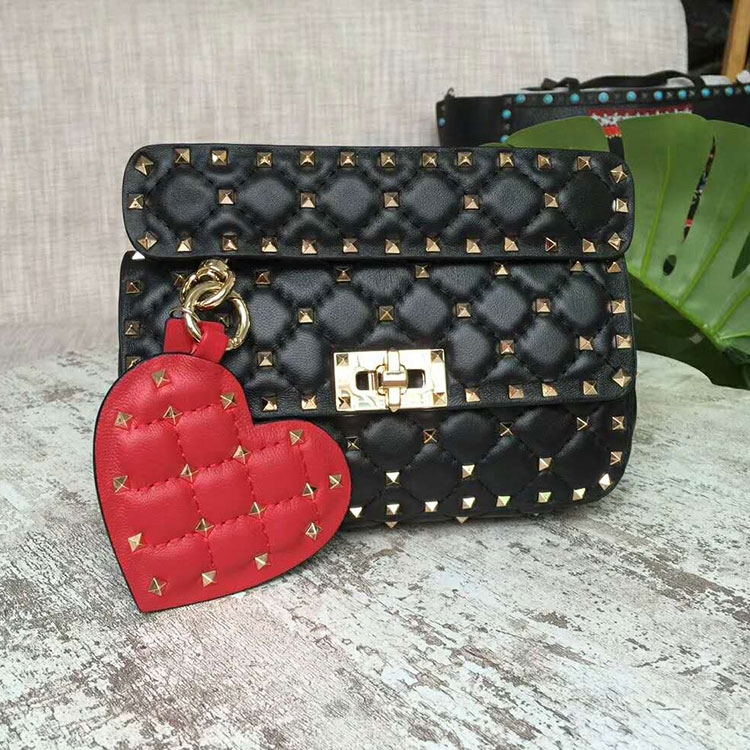 2018 VALENTINO GARAVANI ROCKSTUD SPIKE SMALL BAG 0123