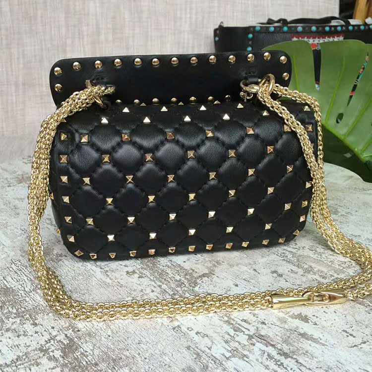 2018 VALENTINO GARAVANI ROCKSTUD SPIKE SMALL BAG 0123