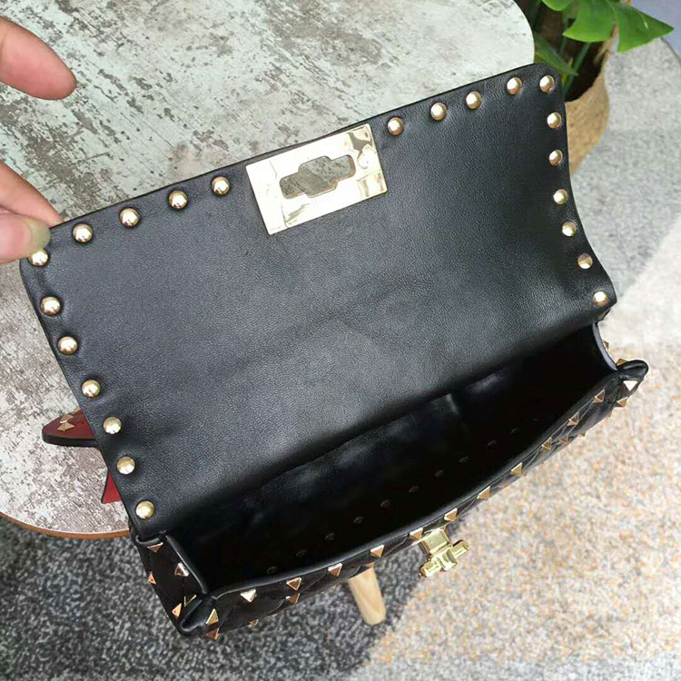 2018 VALENTINO GARAVANI ROCKSTUD SPIKE SMALL BAG 0123