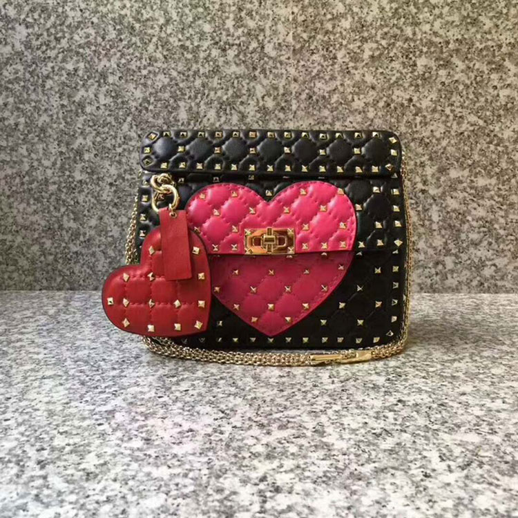 2018 VALENTINO MEDIUM ROCKSTUD SPIKE CHAIN BAG 0122