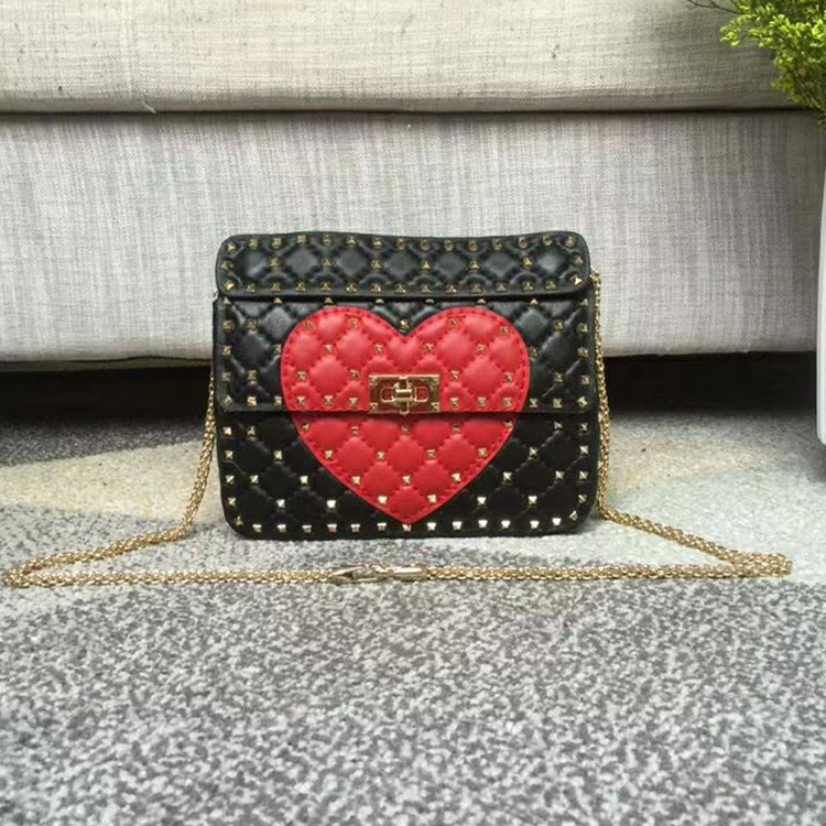 2018 VALENTINO MEDIUM ROCKSTUD SPIKE CHAIN BAG 0122