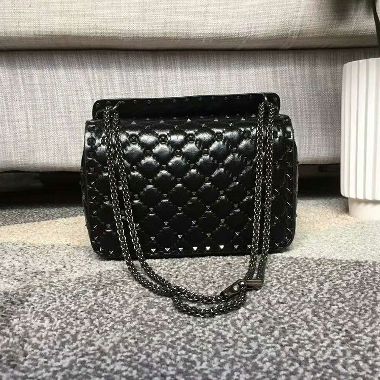 2018 VALENTINO MEDIUM ROCKSTUD SPIKE CHAIN BAG 0122