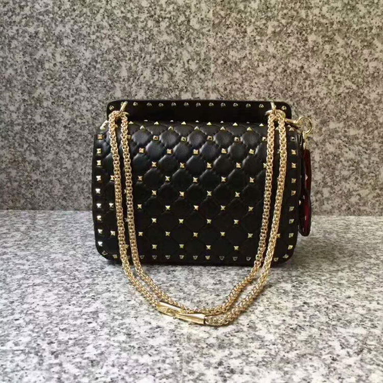 2018 VALENTINO MEDIUM ROCKSTUD SPIKE CHAIN BAG 0122