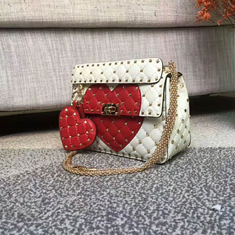 2018 VALENTINO MEDIUM ROCKSTUD SPIKE CHAIN BAG 0122