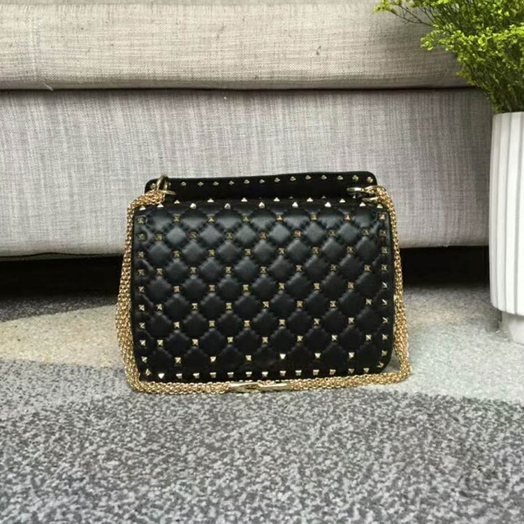 2018 VALENTINO MEDIUM ROCKSTUD SPIKE CHAIN BAG 0122