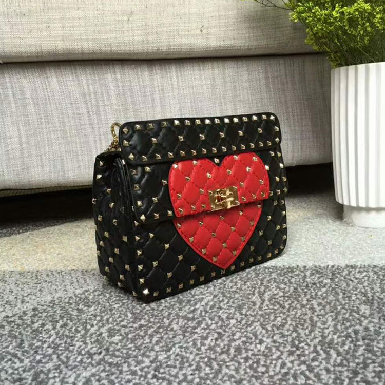 2018 VALENTINO MEDIUM ROCKSTUD SPIKE CHAIN BAG 0122