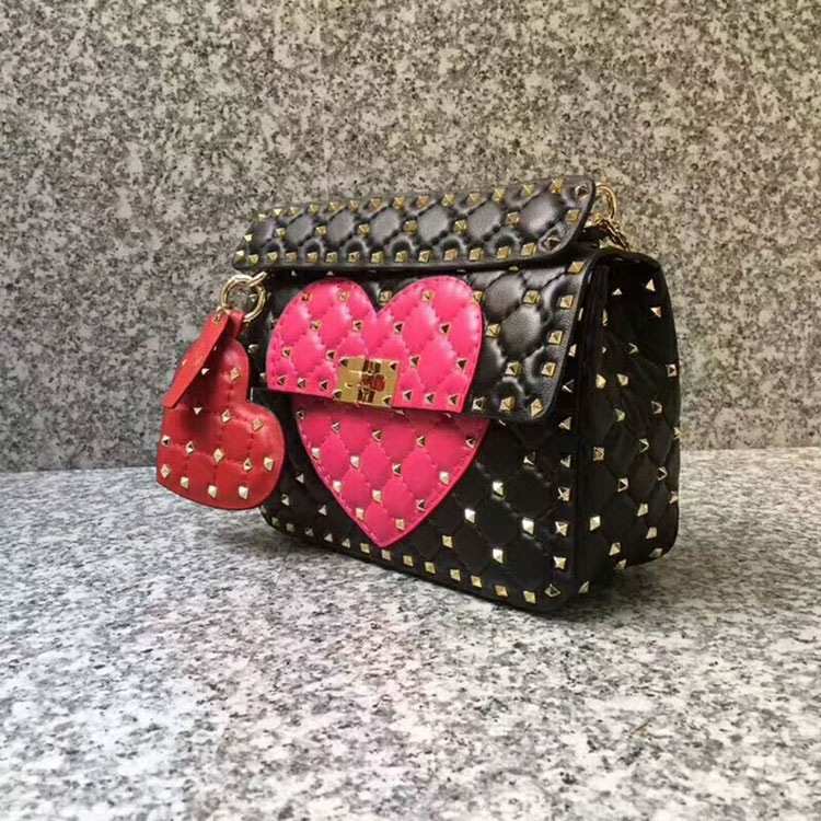 2018 VALENTINO MEDIUM ROCKSTUD SPIKE CHAIN BAG 0122