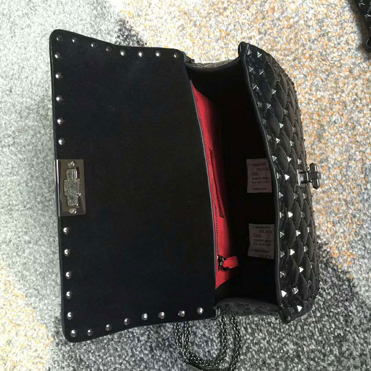 2018 VALENTINO MEDIUM ROCKSTUD SPIKE CHAIN BAG 0122