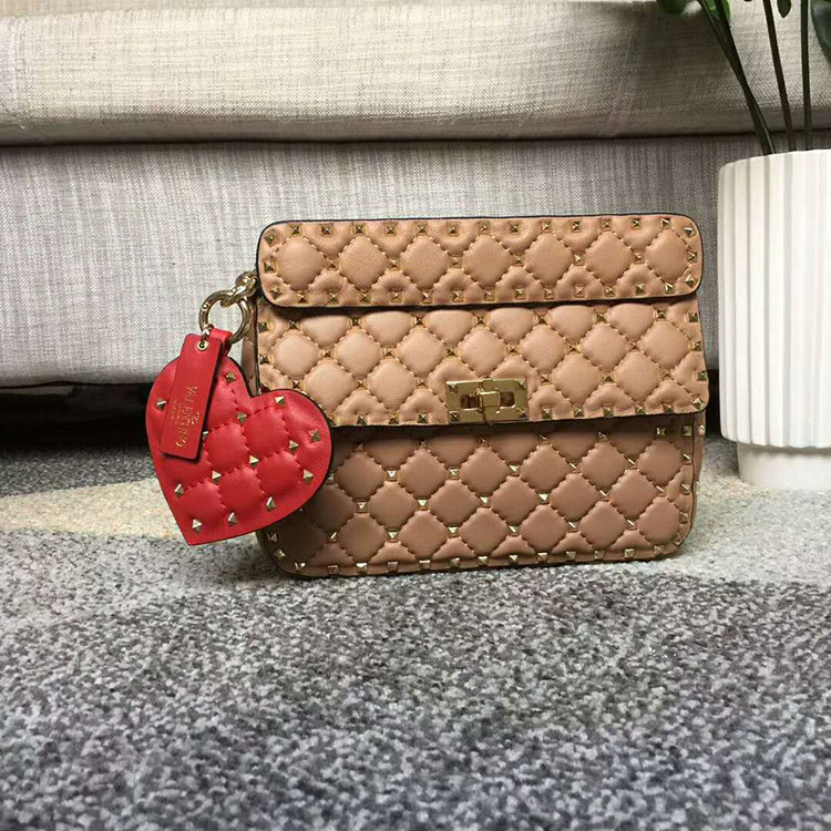 2018 VALENTINO MEDIUM ROCKSTUD SPIKE CHAIN BAG