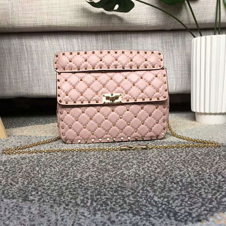 2018 VALENTINO MEDIUM ROCKSTUD SPIKE CHAIN BAG