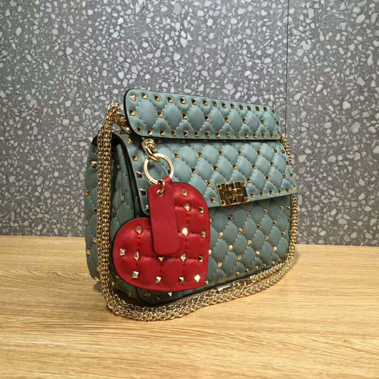 2018 VALENTINO MEDIUM ROCKSTUD SPIKE CHAIN BAG