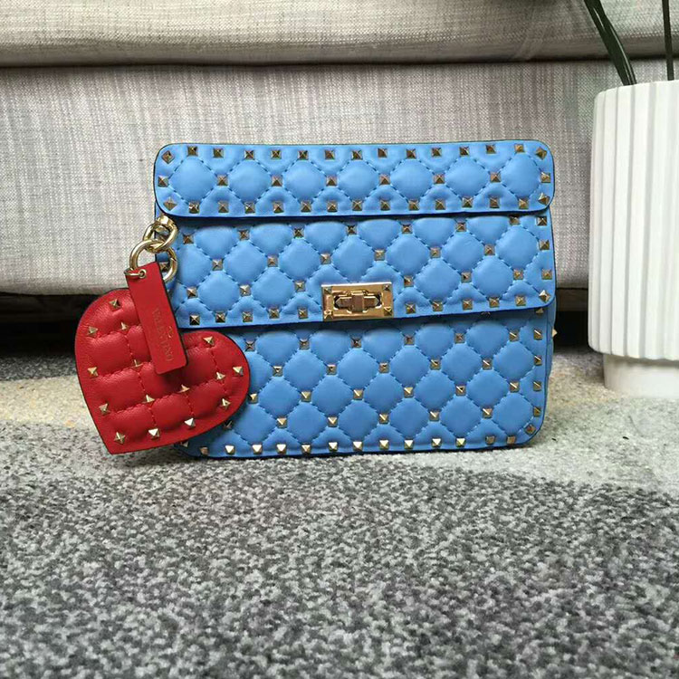 2018 VALENTINO MEDIUM ROCKSTUD SPIKE CHAIN BAG