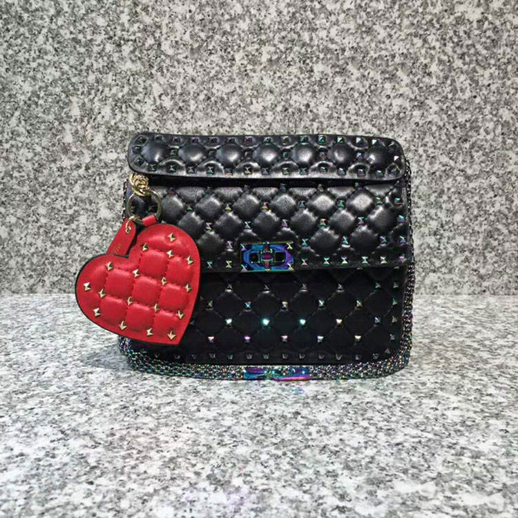 2018 VALENTINO MEDIUM ROCKSTUD SPIKE CHAIN BAG