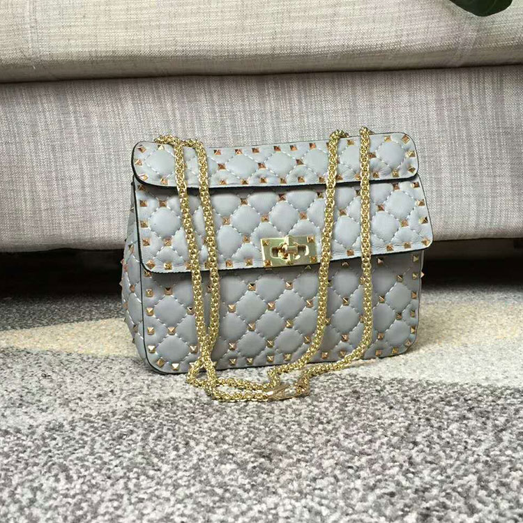 2018 VALENTINO MEDIUM ROCKSTUD SPIKE CHAIN BAG