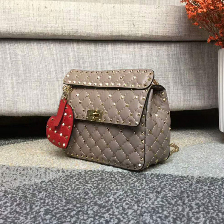 2018 VALENTINO MEDIUM ROCKSTUD SPIKE CHAIN BAG