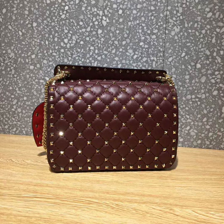 2018 VALENTINO MEDIUM ROCKSTUD SPIKE CHAIN BAG