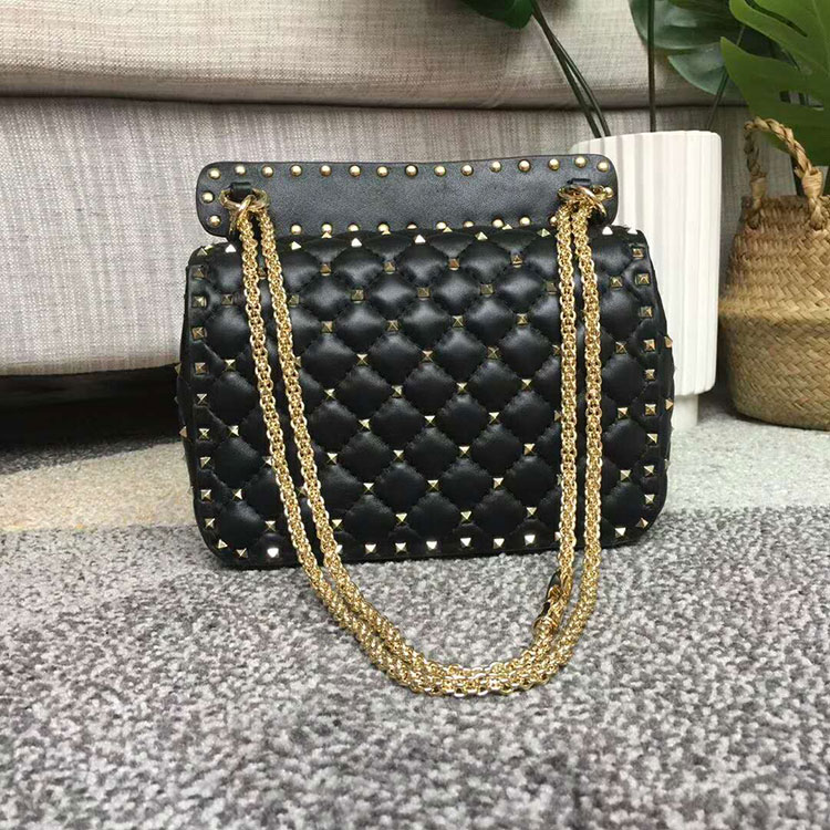 2018 VALENTINO MEDIUM ROCKSTUD SPIKE CHAIN BAG