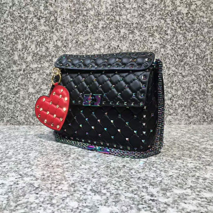 2018 VALENTINO MEDIUM ROCKSTUD SPIKE CHAIN BAG