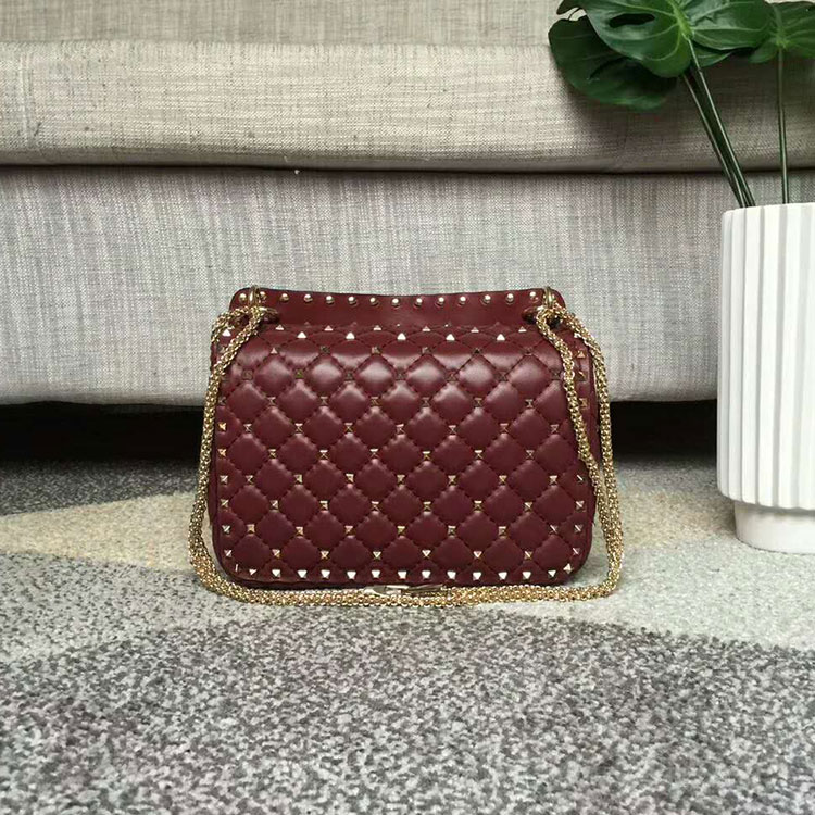 2018 VALENTINO MEDIUM ROCKSTUD SPIKE CHAIN BAG