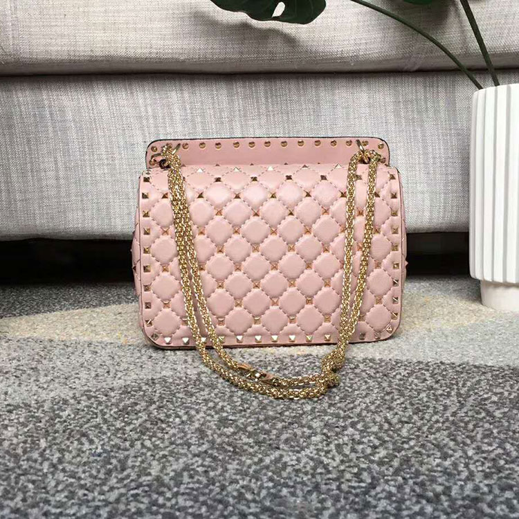 2018 VALENTINO MEDIUM ROCKSTUD SPIKE CHAIN BAG