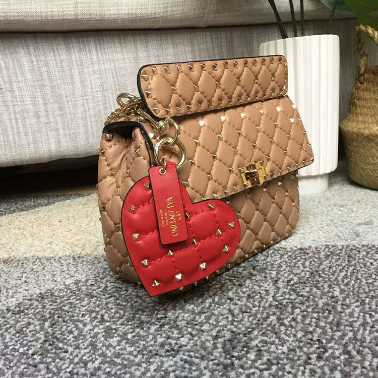 2018 VALENTINO MEDIUM ROCKSTUD SPIKE CHAIN BAG