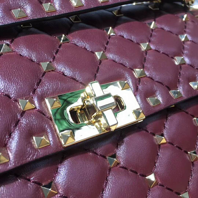 2018 VALENTINO MEDIUM ROCKSTUD SPIKE CHAIN BAG