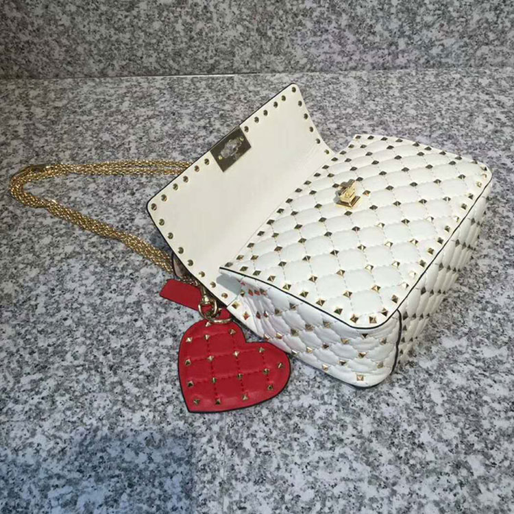 2018 VALENTINO MEDIUM ROCKSTUD SPIKE CHAIN BAG